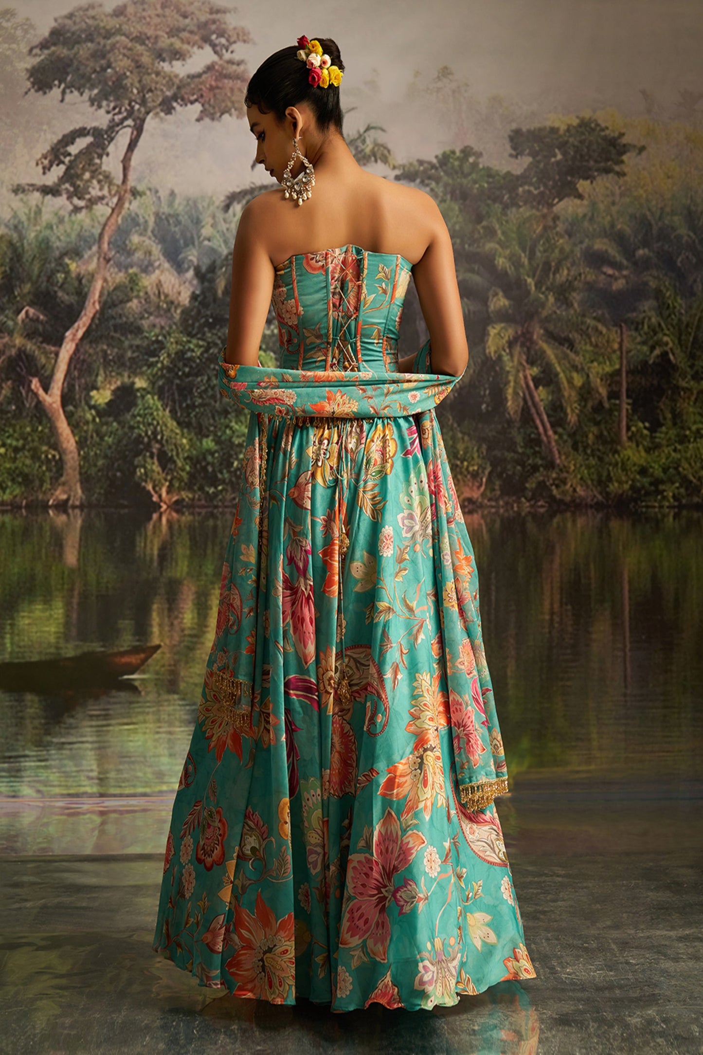 TILTON WEDDING SPECIAL GEORGETTE HANDWORK LEHENGA CHOLI WITH DUPATTA