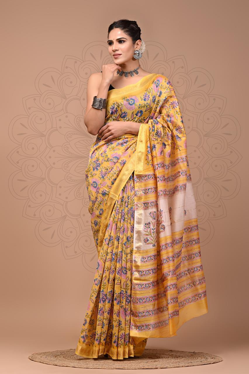 Premium Maheshwari Silk Saree (SWSRMAH85)