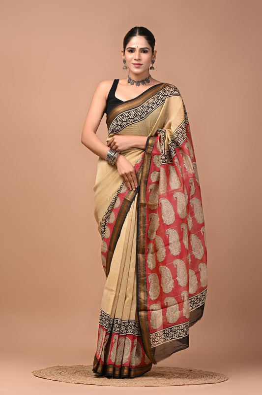 Premium Maheshwari Silk Saree (SWSRMAH81)