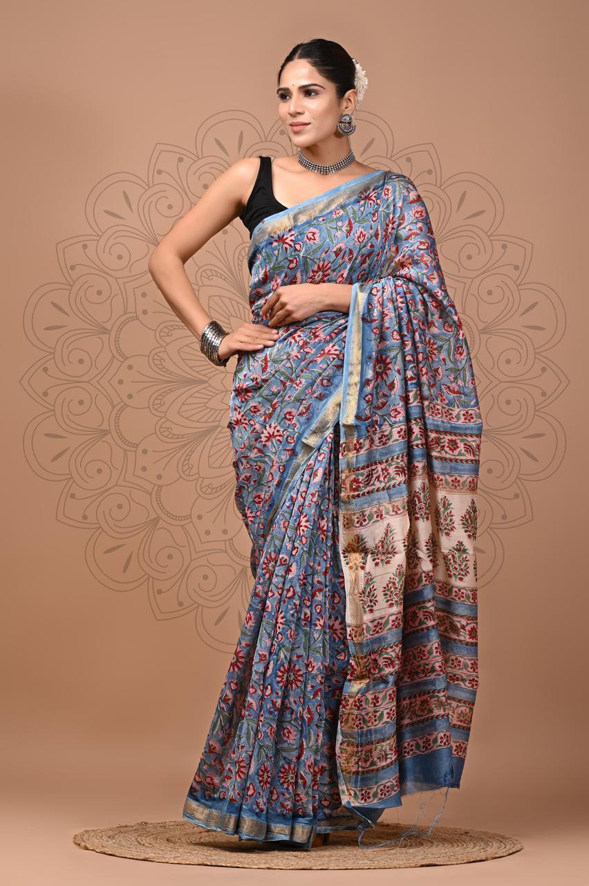 Premium Maheshwari Silk Saree (SWSRMAH46)