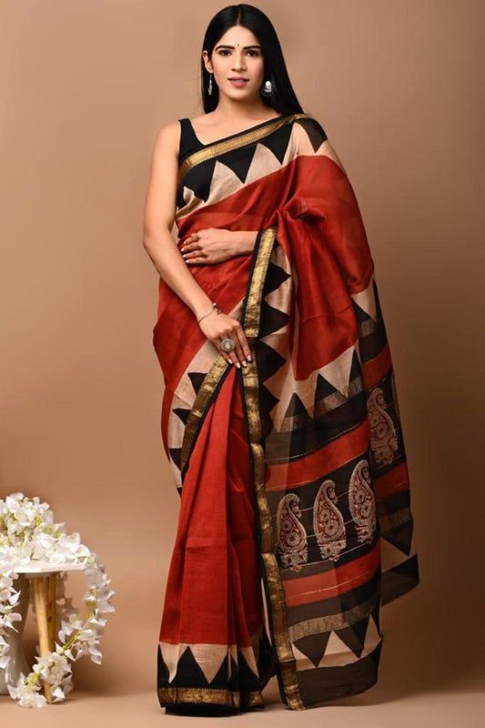 Premium Maheshwari Silk Saree (SWSRMAH52)