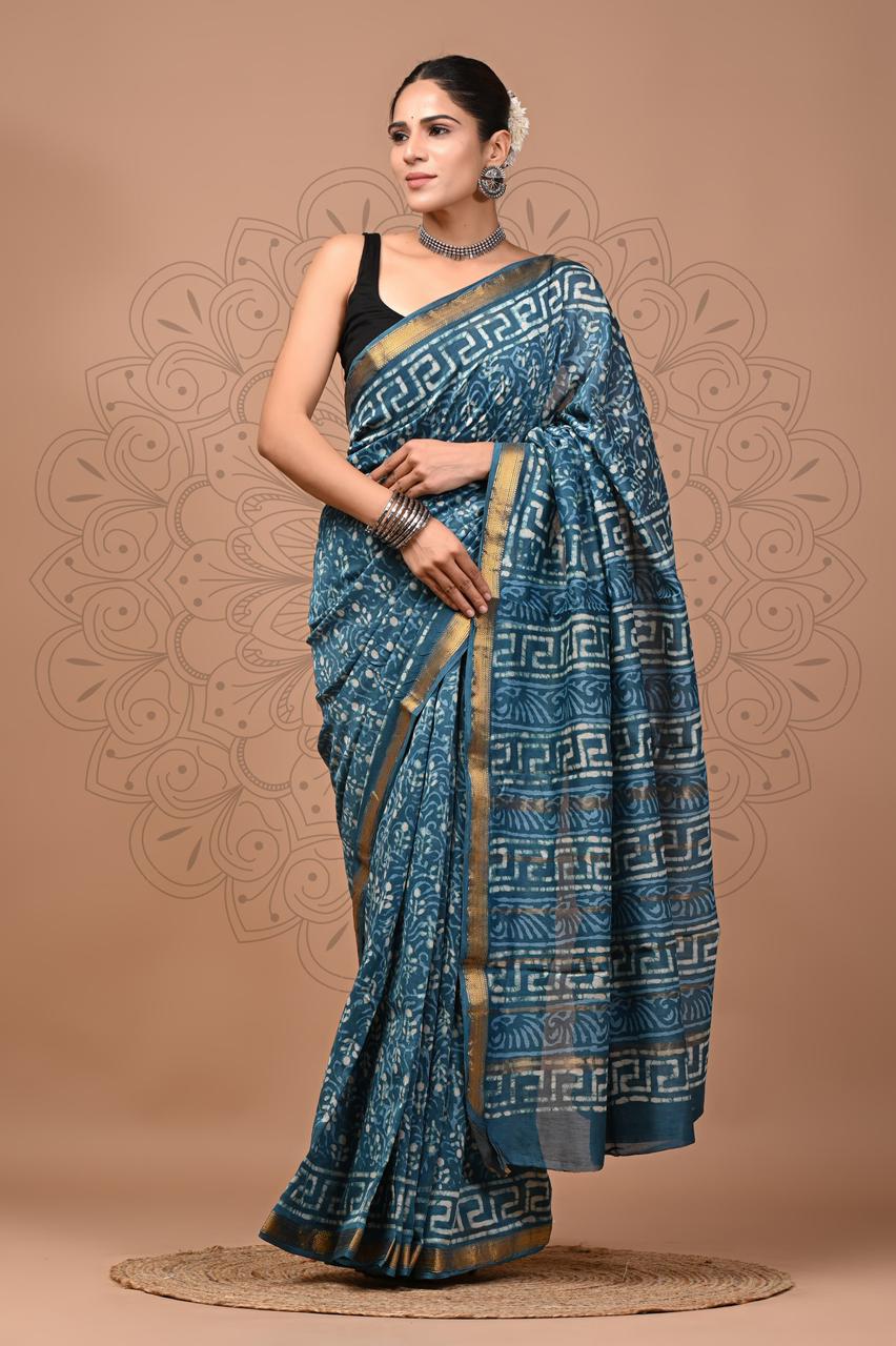 Premium Maheshwari Silk Saree (SWSRMAH54)