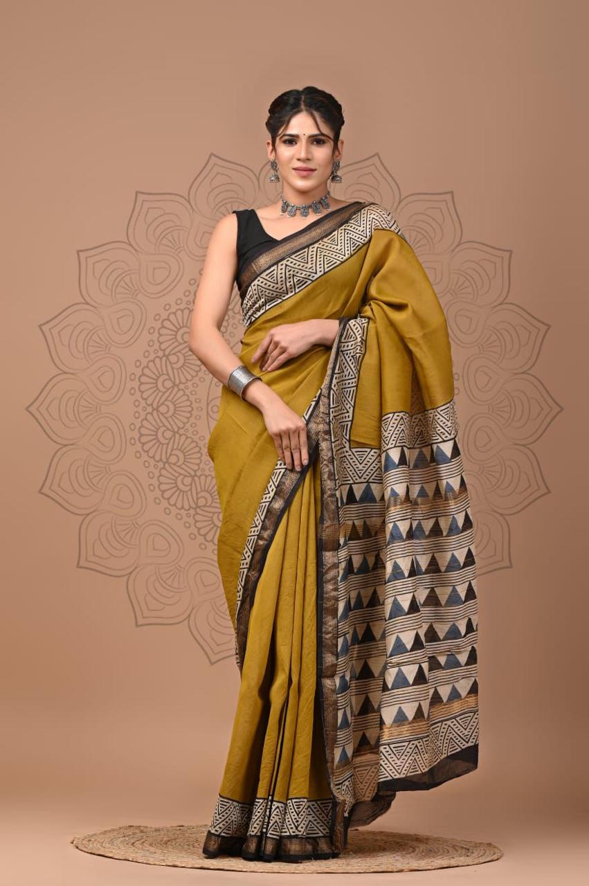 Premium Maheshwari Silk Saree (SWSRMAH64)