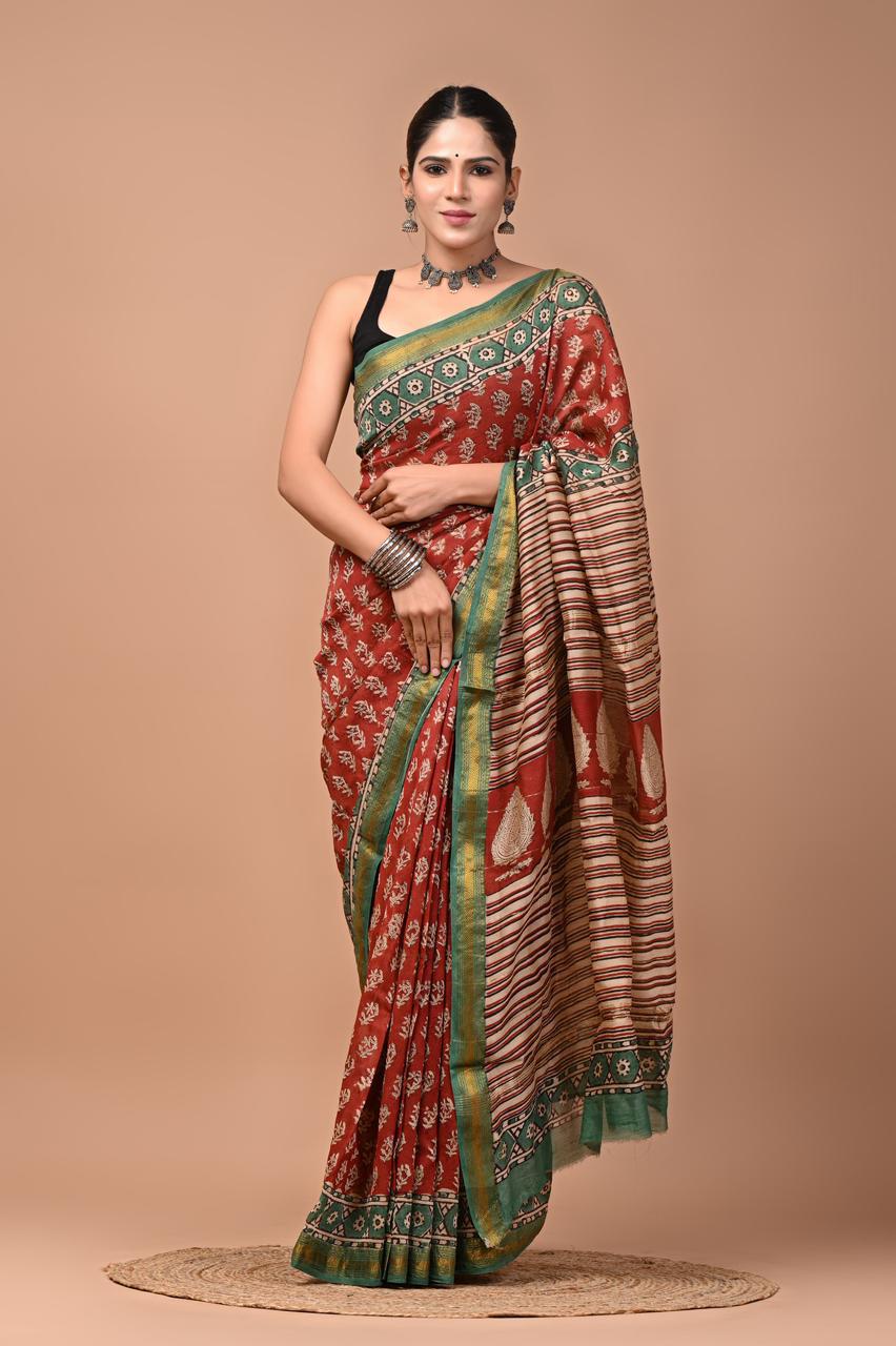 Premium Maheshwari Silk Saree (SWSRMAH71)