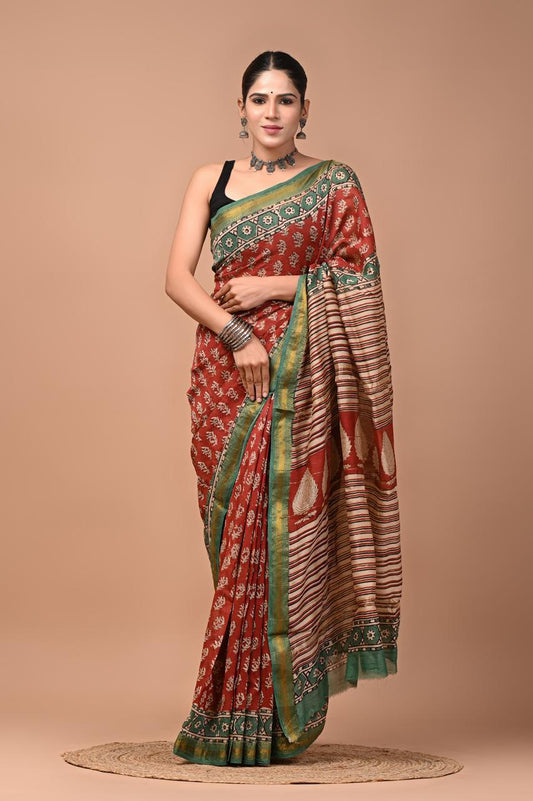 Premium Maheshwari Silk Saree (SWSRMAH71)