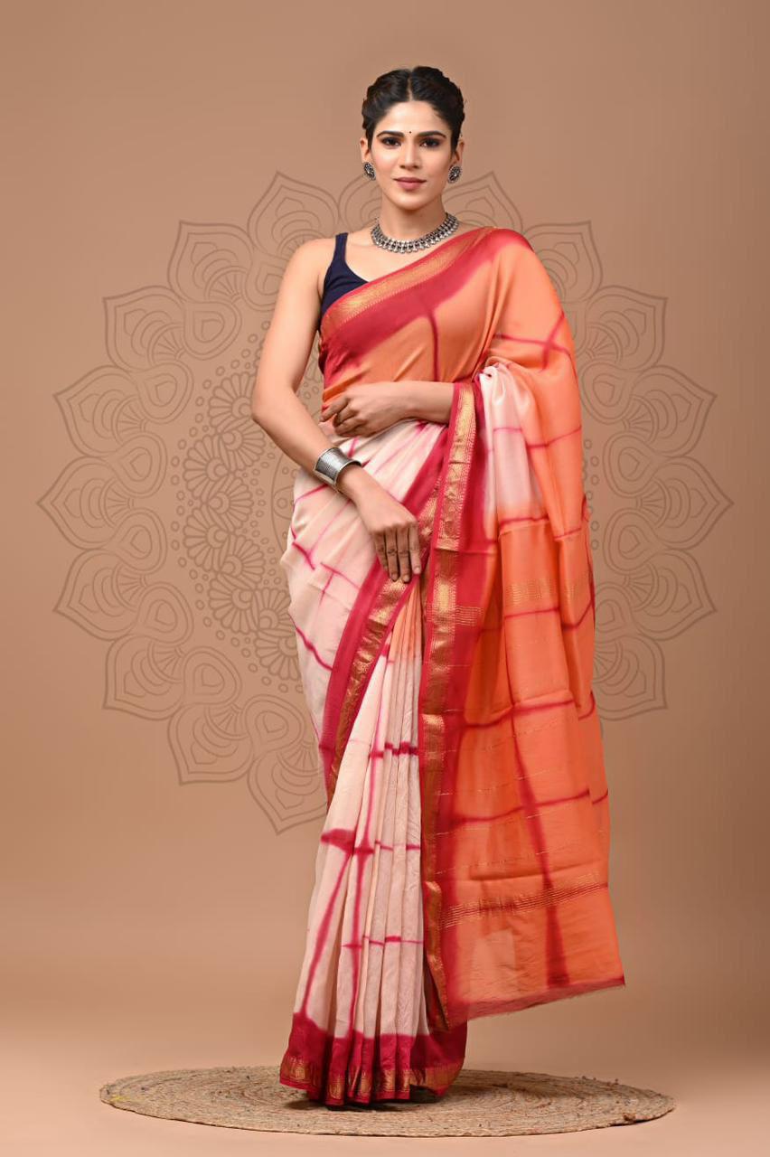 Premium Maheshwari Silk Saree (SWSRMAH73)