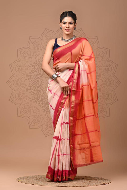 Premium Maheshwari Silk Saree (SWSRMAH73)