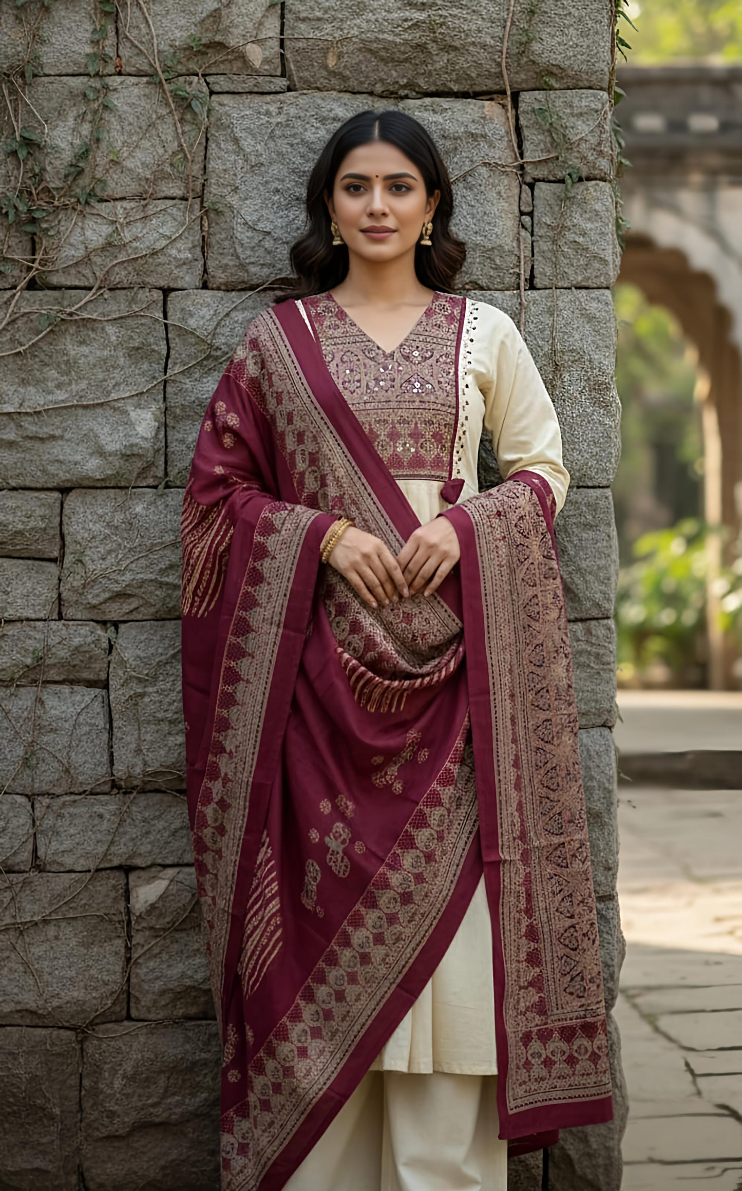 💞💞 Beautiful A-line Kurti with Original Mirror Work 🥰 🥰 (RD028)