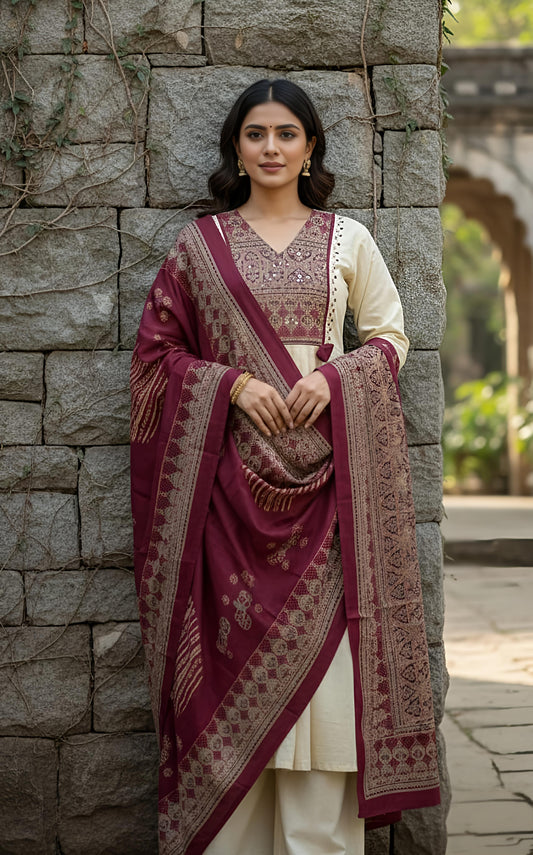 💞💞 Beautiful A-line Kurti with Original Mirror Work 🥰 🥰 (RD028)