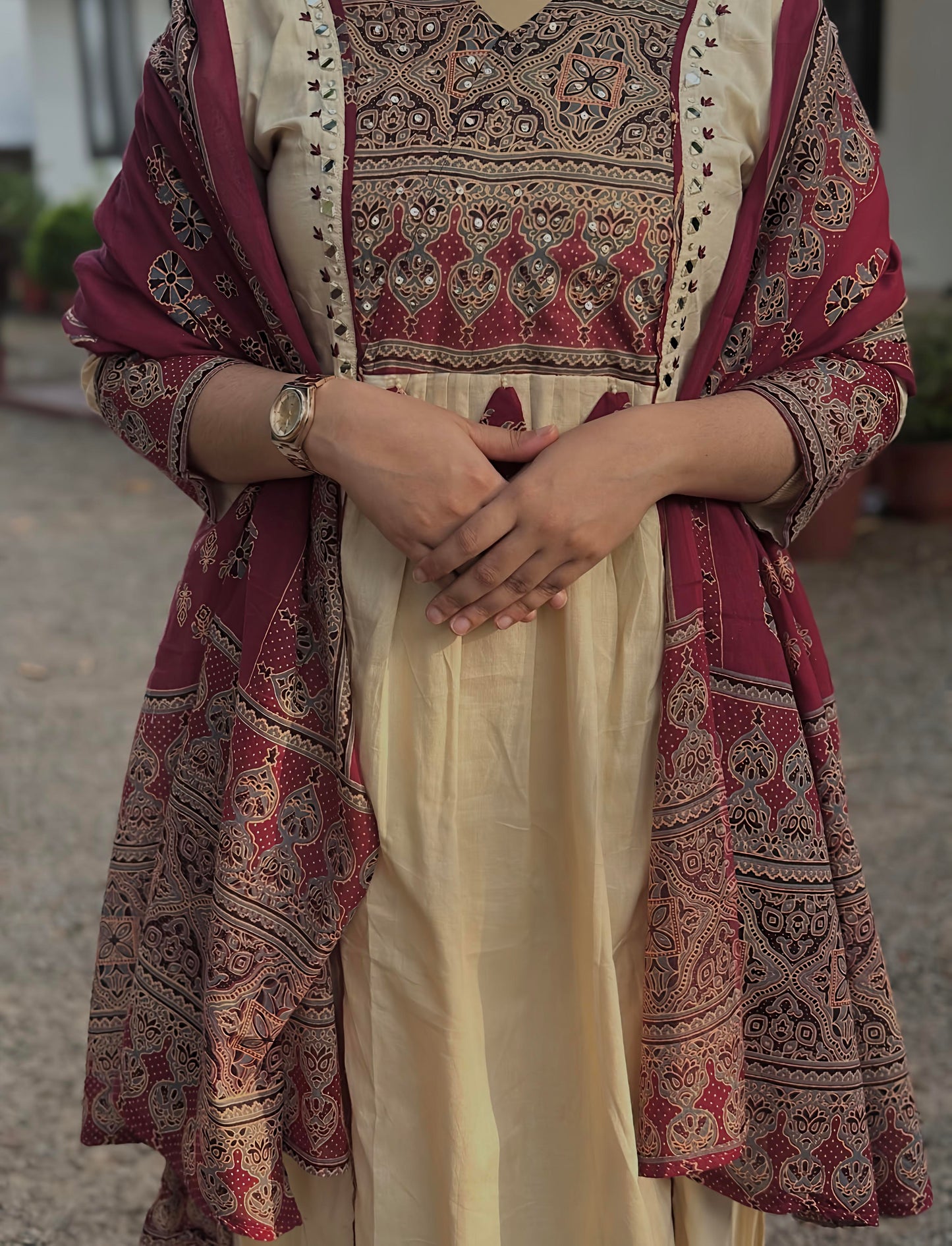 💞💞 Beautiful A-line Kurti with Original Mirror Work 🥰 🥰 (RD028)