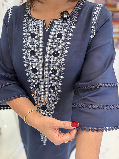 Premium cotton flex top with beautifuly embroidery work (RD030)