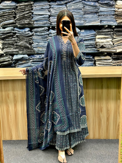 Stylish Printed Kurta Set with Dupatta for Everyday & Festive Wear(SWSK41)