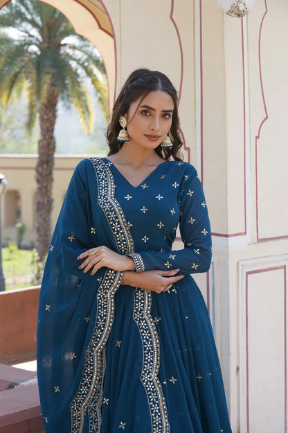 BEAUTIFUL STYLISH DESIGNER GOWN WITH DUPATTA SET(WARED339)