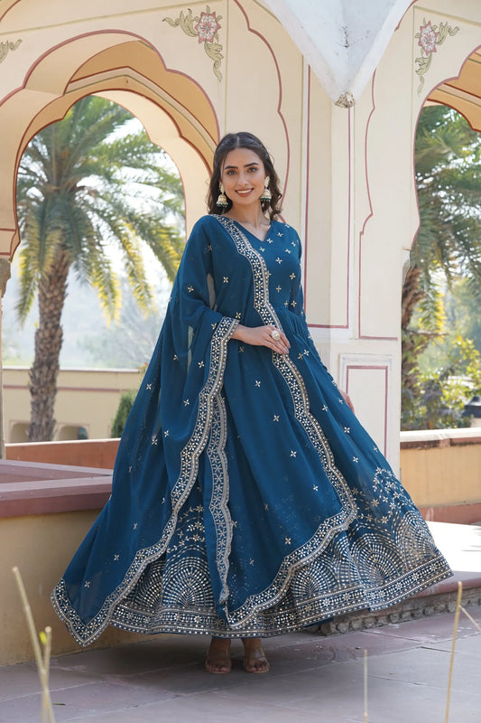 BEAUTIFUL STYLISH DESIGNER GOWN WITH DUPATTA SET(WARED339)