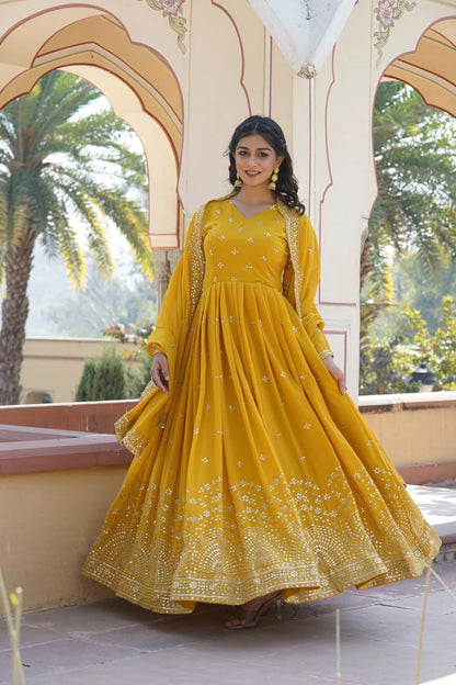 BEAUTIFUL STYLISH DESIGNER GOWN WITH DUPATTA SET(WARED340)
