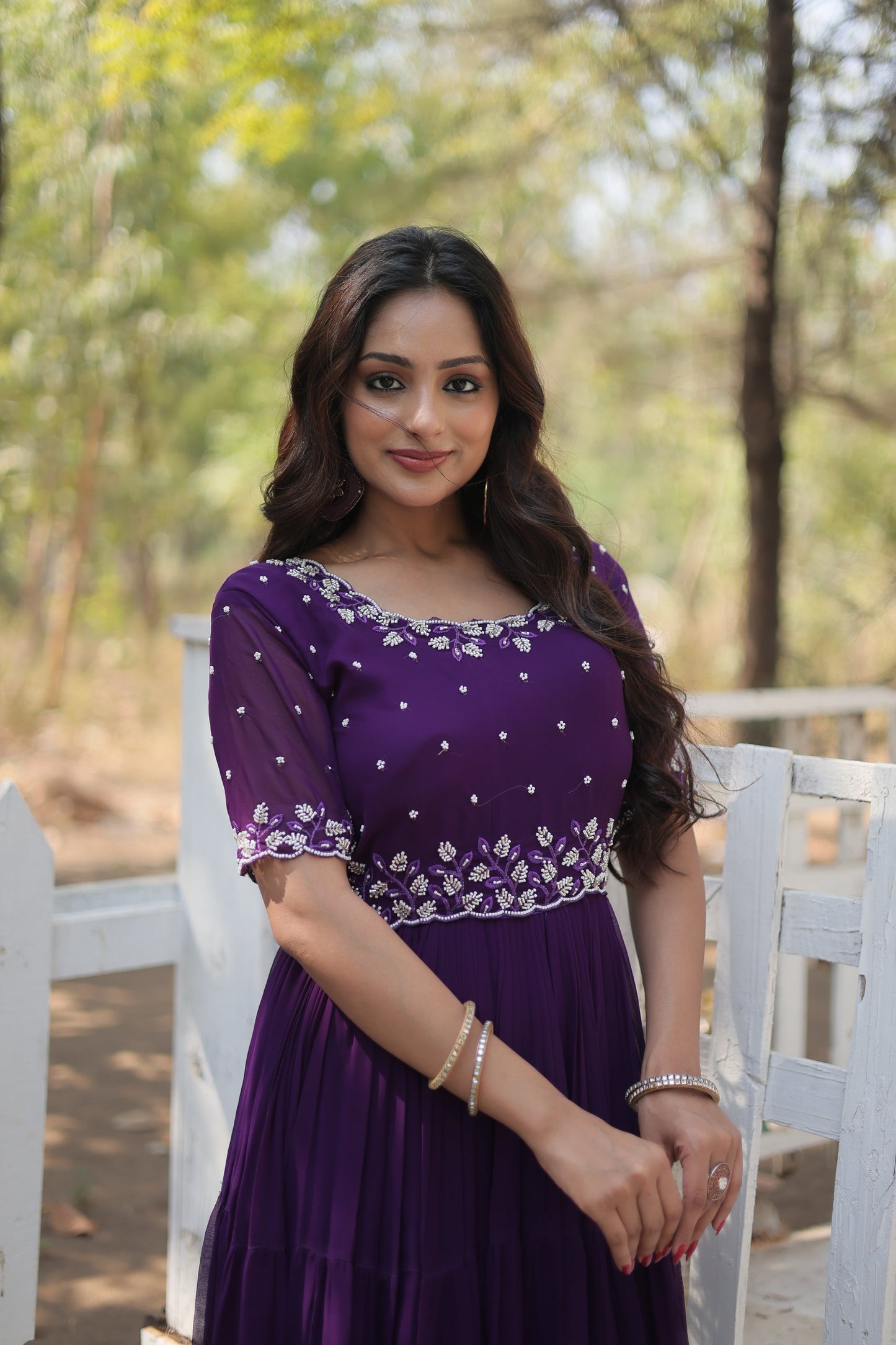 FESTIVAL SPECIAL BEADS EMBROIDERY WORK GOWN (WDN31) 01