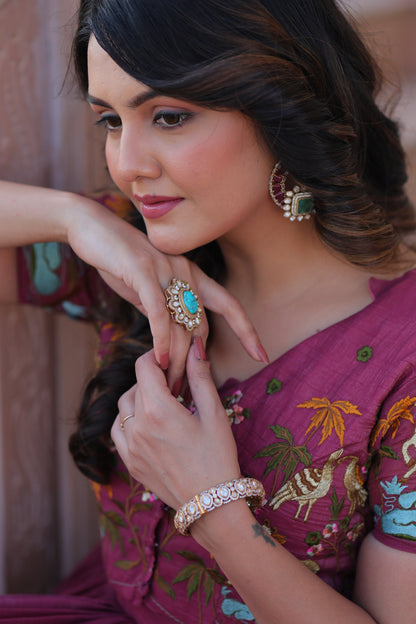 FESTIVAL SPECIAL CRUNCHY EMBROIDERED KOTI GOWN (WDN53) 01