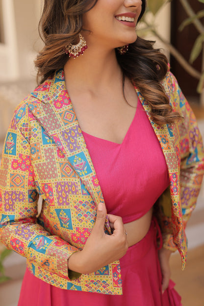 PREMIUM DESIGNER LEHENGA CHOLI WITH KOTI (WDN111)