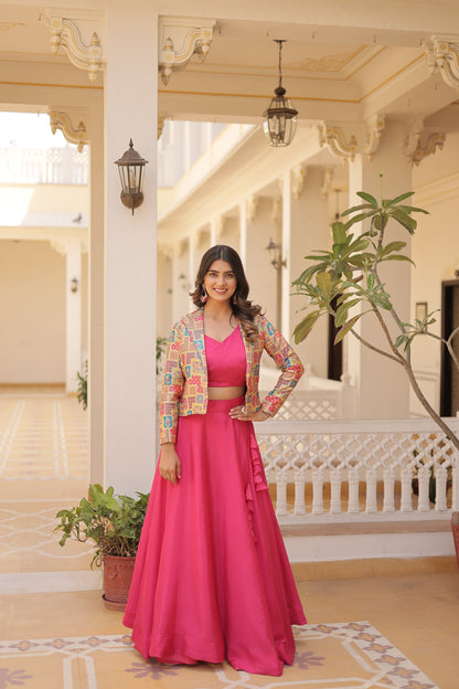 TILTON PREMIUM DESIGNER LEHENGA CHOLI WITH KOTI
