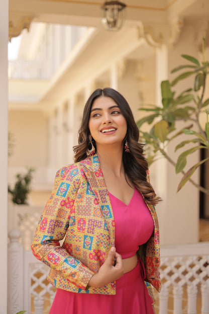 PREMIUM DESIGNER LEHENGA CHOLI WITH KOTI (WDN111)