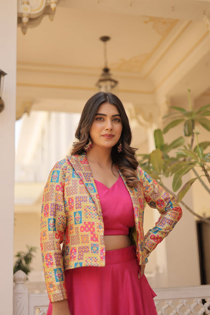 PREMIUM DESIGNER LEHENGA CHOLI WITH KOTI (WDN111)