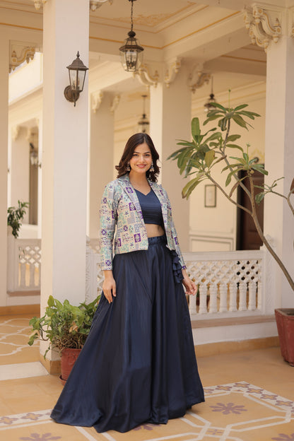 TILTON PREMIUM DESIGNER LEHENGA CHOLI WITH KOTI