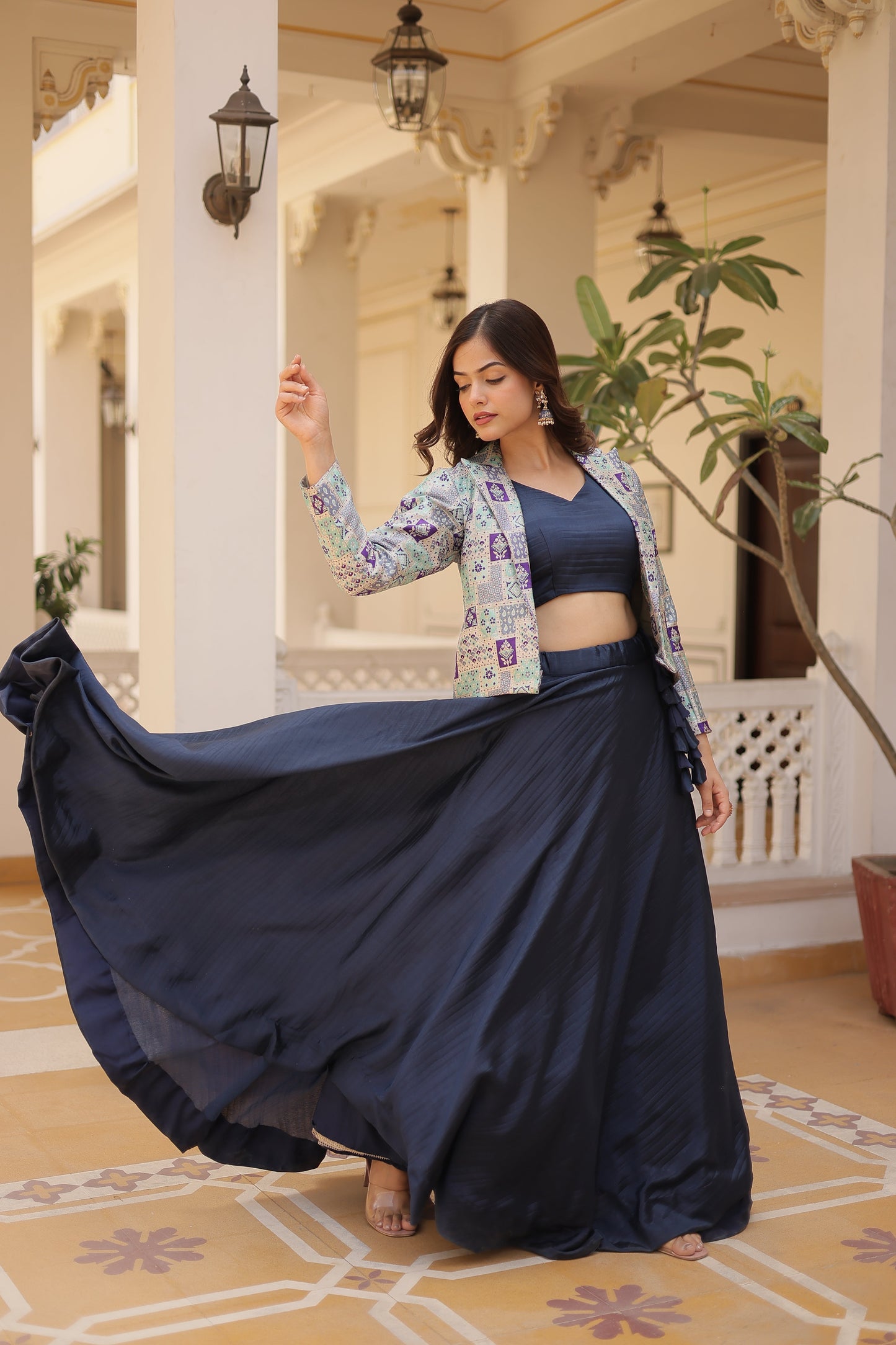 TILTON PREMIUM DESIGNER LEHENGA CHOLI WITH KOTI