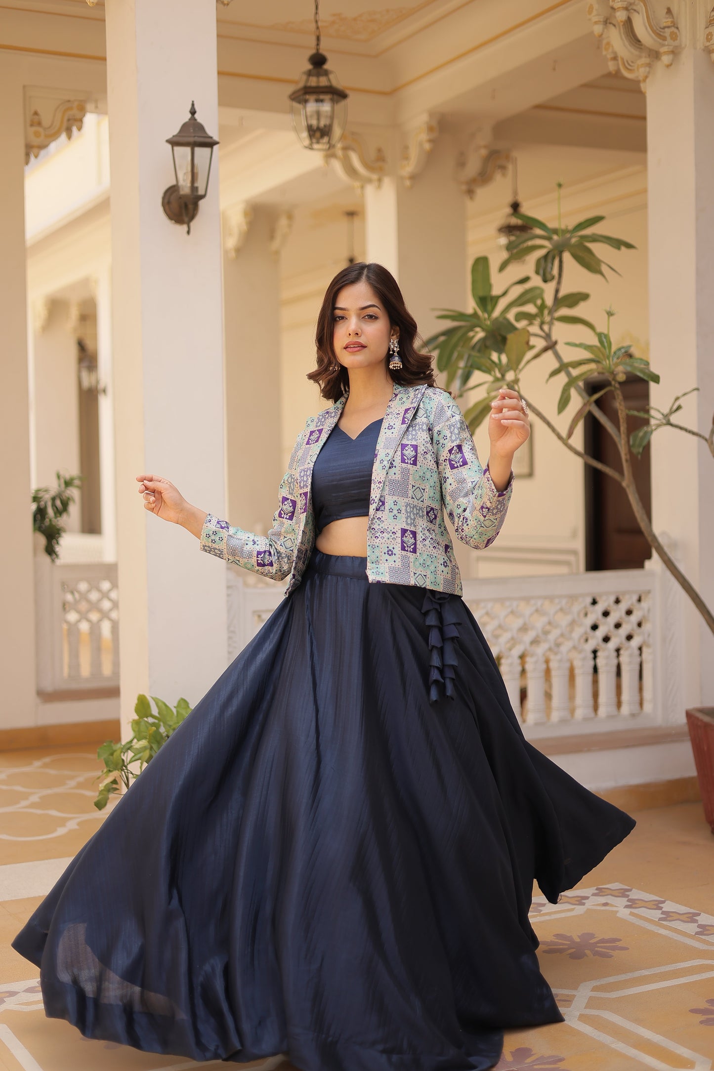 TILTON PREMIUM DESIGNER LEHENGA CHOLI WITH KOTI