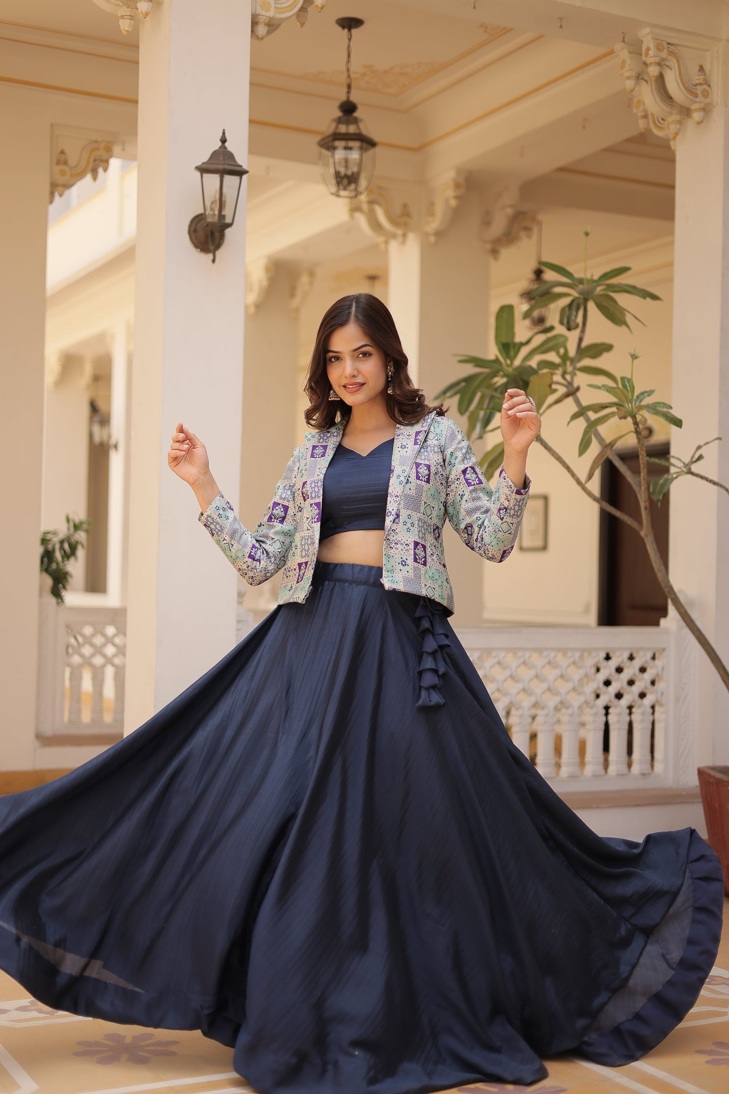 TILTON PREMIUM DESIGNER LEHENGA CHOLI WITH KOTI