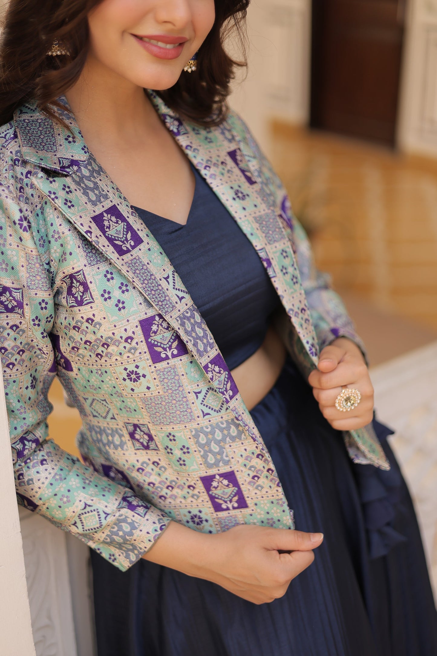 PREMIUM DESIGNER LEHENGA CHOLI WITH KOTI (WDN111) 01