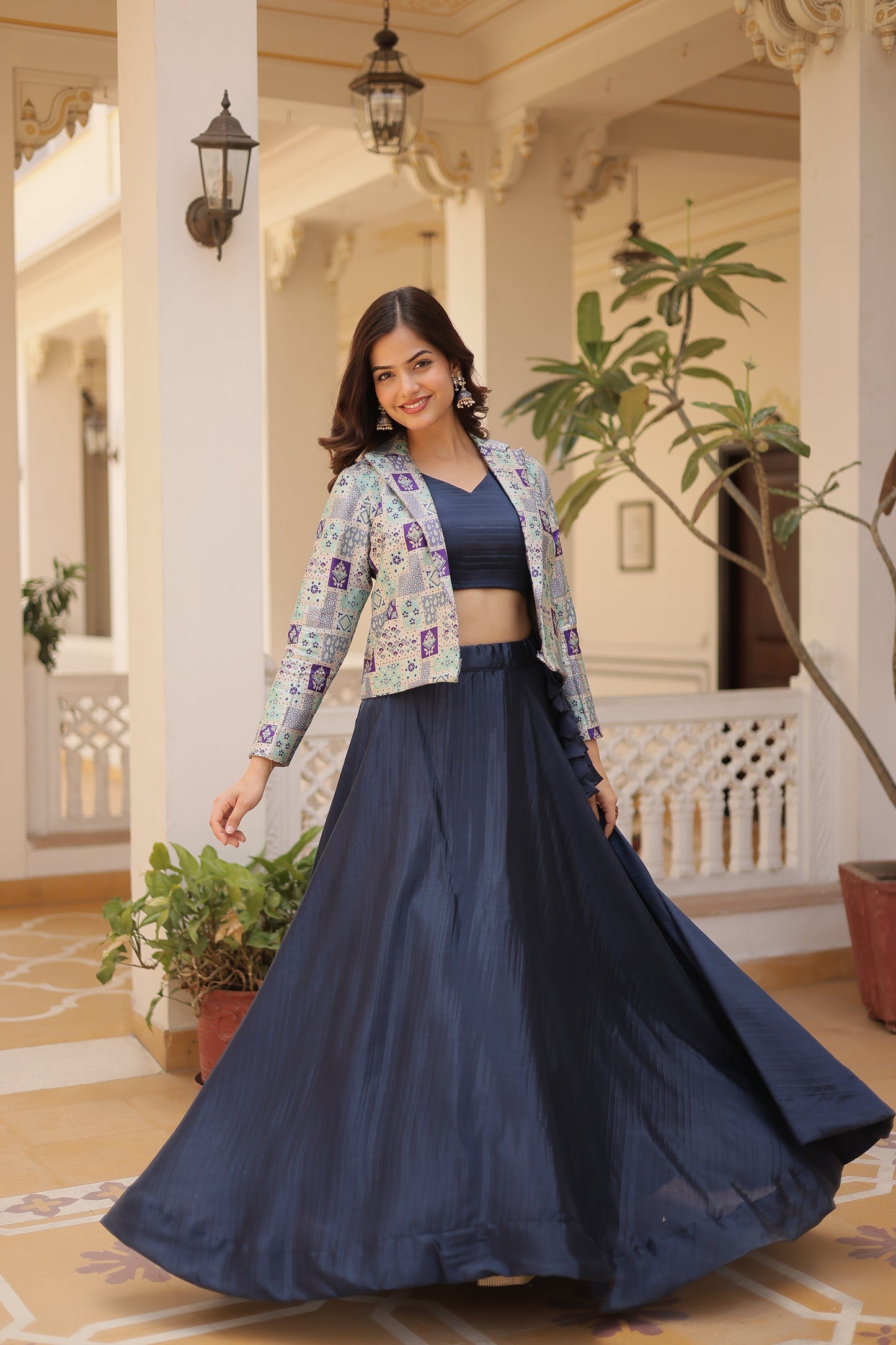 TILTON PREMIUM DESIGNER LEHENGA CHOLI WITH KOTI