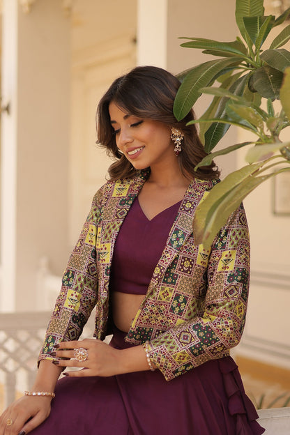 TILTON PREMIUM DESIGNER LEHENGA CHOLI WITH KOTI