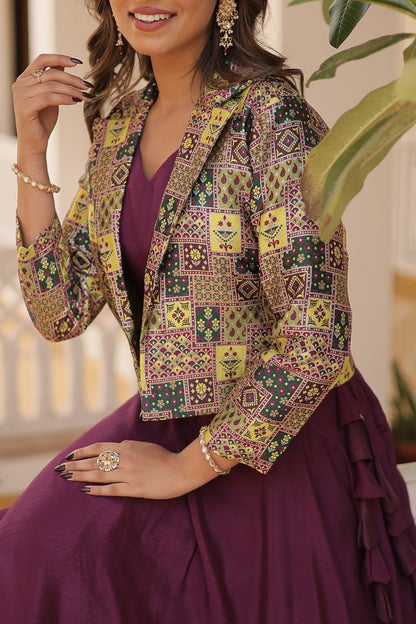 PREMIUM DESIGNER LEHENGA CHOLI WITH KOTI (WDN111) 02