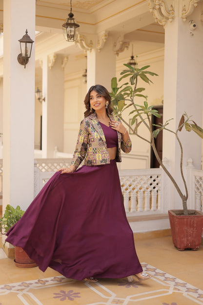 TILTON PREMIUM DESIGNER LEHENGA CHOLI WITH KOTI