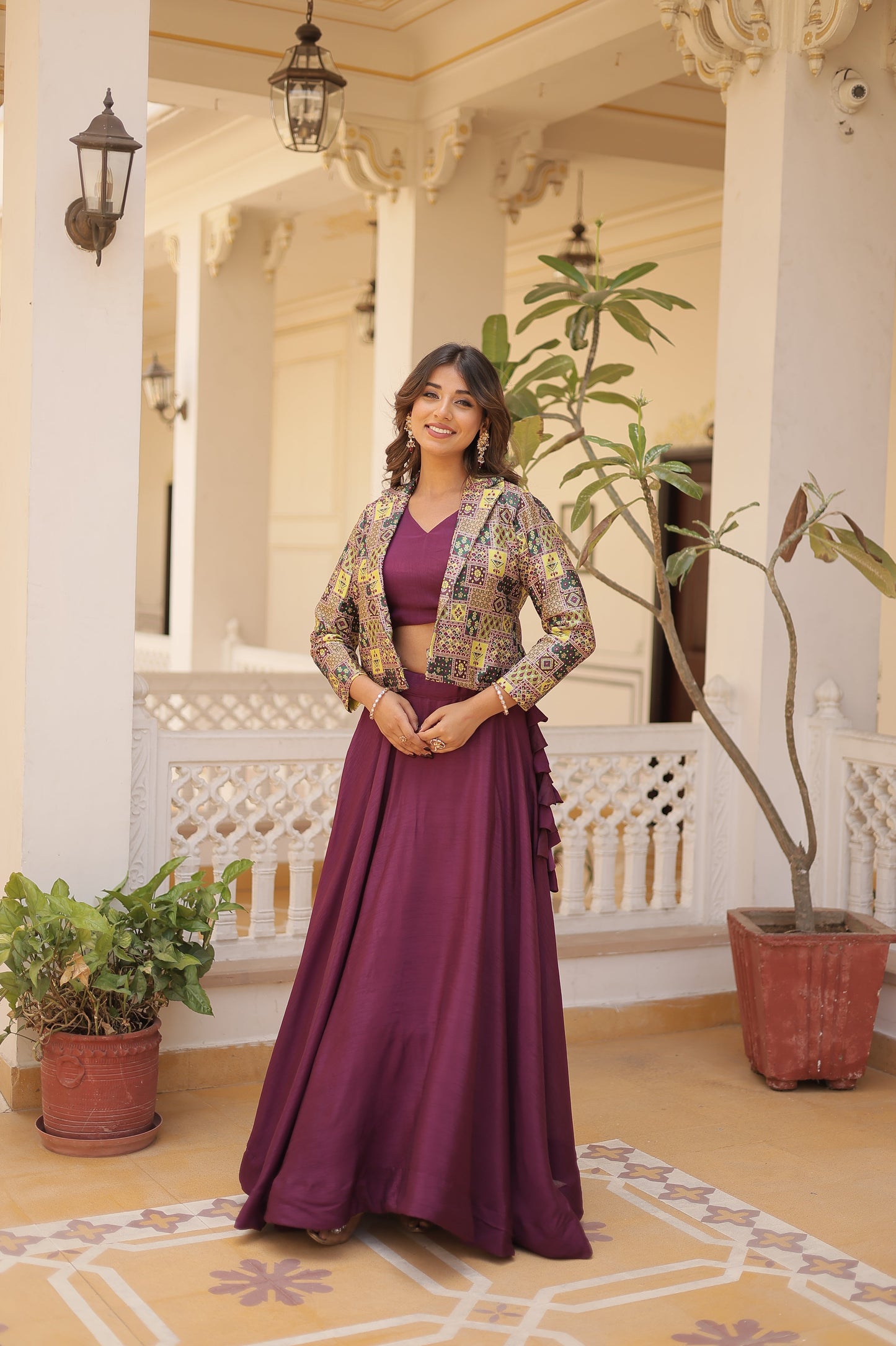 TILTON PREMIUM DESIGNER LEHENGA CHOLI WITH KOTI
