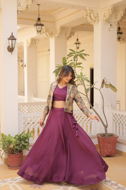 TILTON PREMIUM DESIGNER LEHENGA CHOLI WITH KOTI