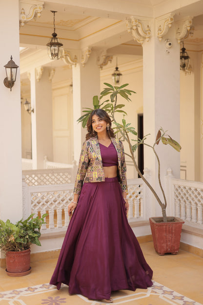 TILTON PREMIUM DESIGNER LEHENGA CHOLI WITH KOTI