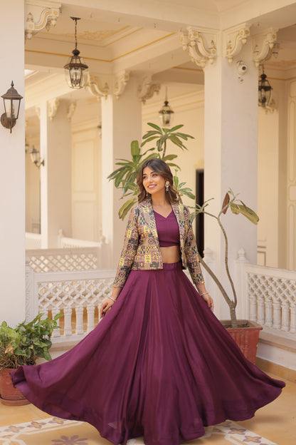 TILTON PREMIUM DESIGNER LEHENGA CHOLI WITH KOTI