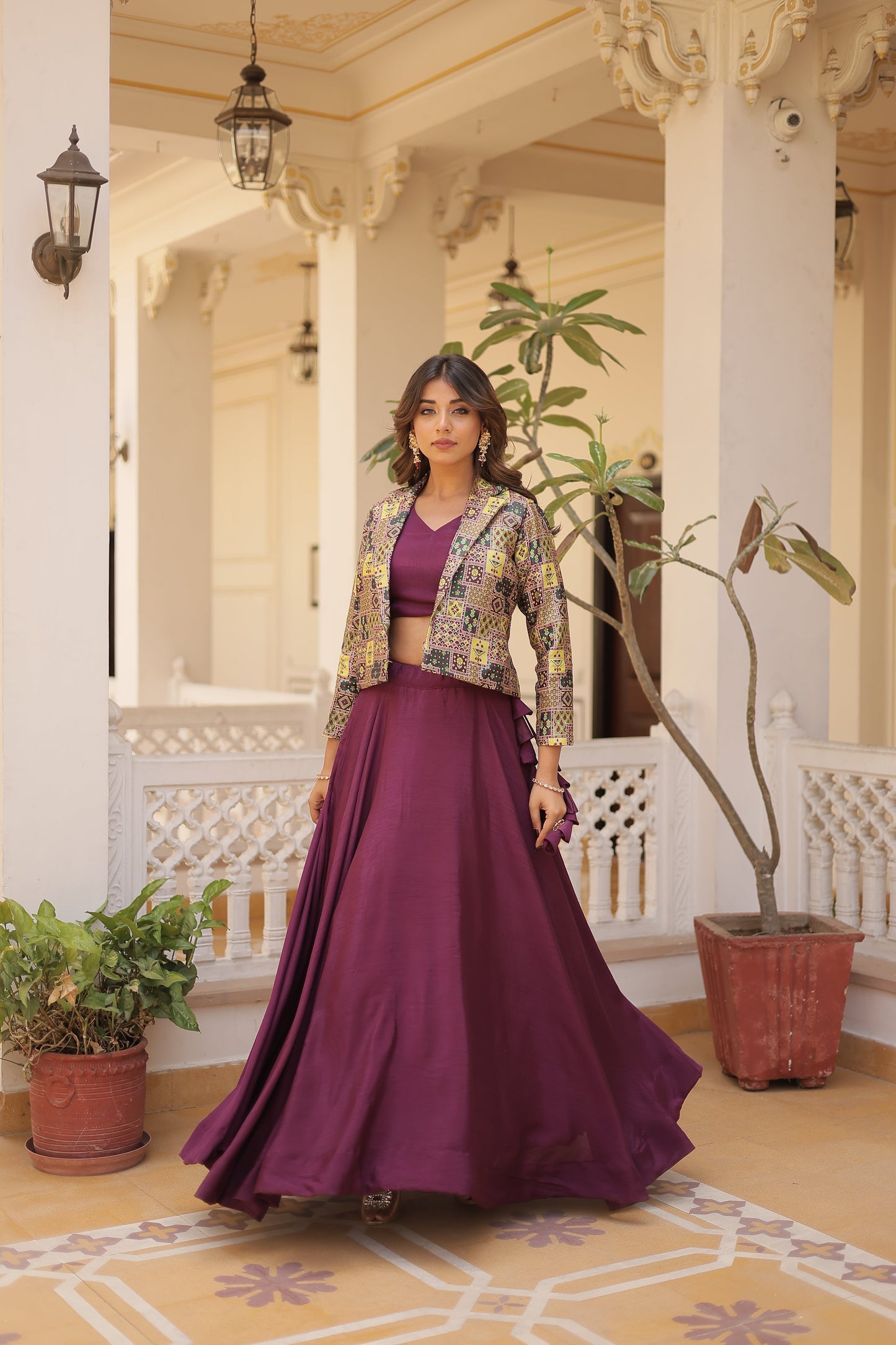 TILTON PREMIUM DESIGNER LEHENGA CHOLI WITH KOTI