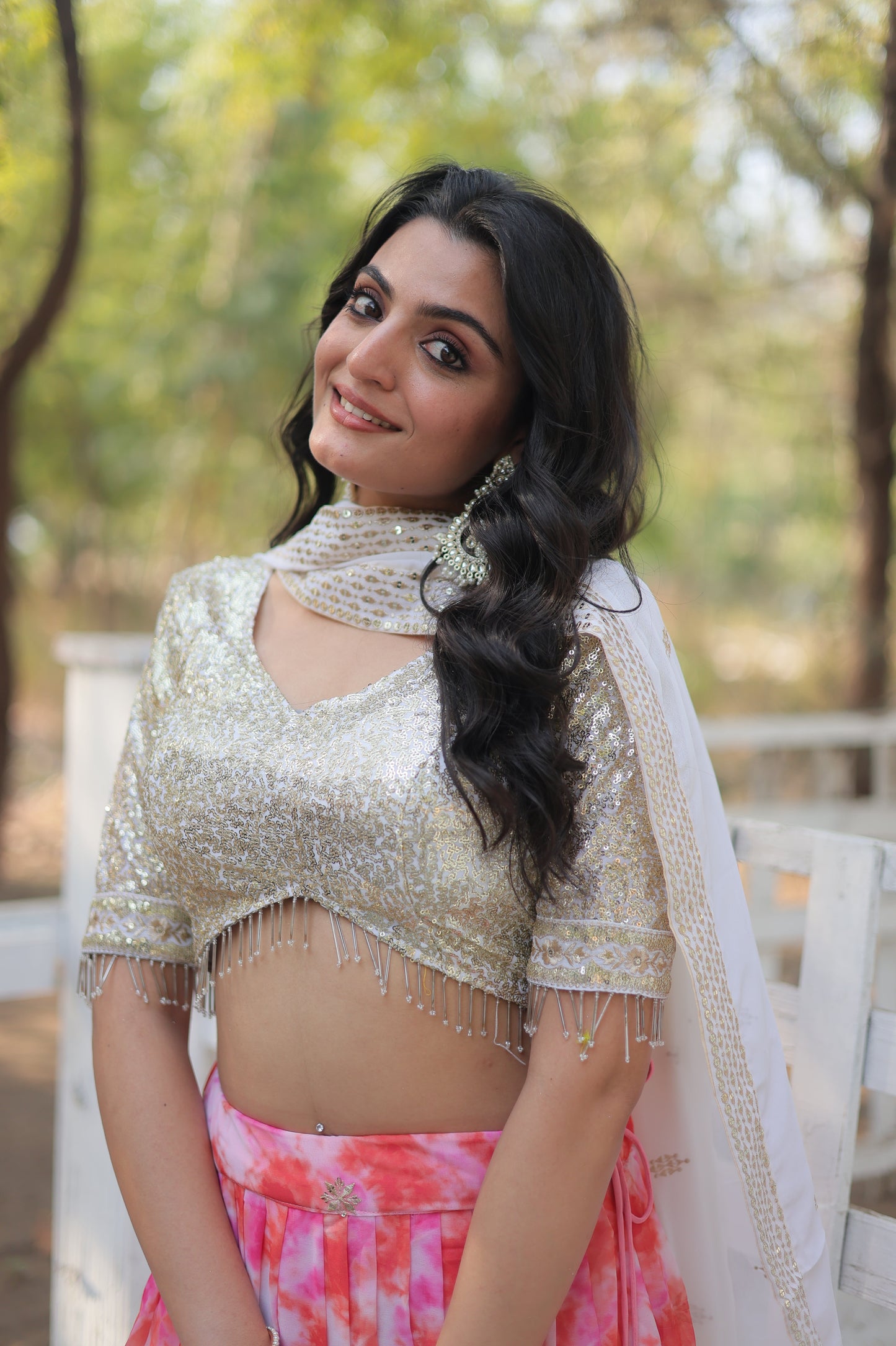 TILTON WEDDING SPECIAL FAUX GEORGETTE HEAVY SEQUINS EMBROIDERED LEHENGA CHOLI