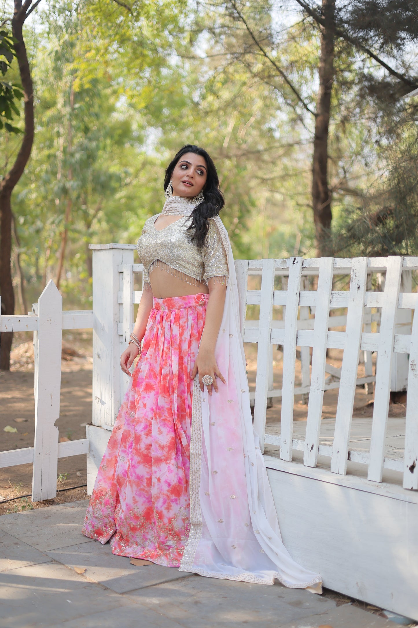 TILTON WEDDING SPECIAL FAUX GEORGETTE HEAVY SEQUINS EMBROIDERED LEHENGA CHOLI