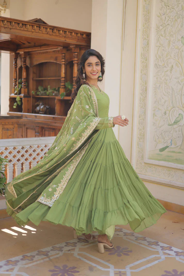 premium gown with dupatta(WD15) (01)