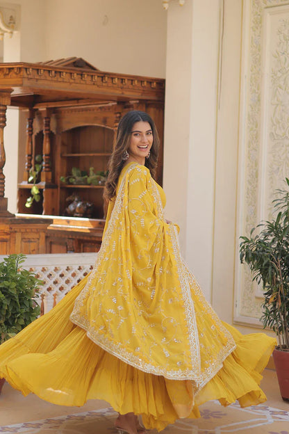 premium gown with dupatta(WD15)