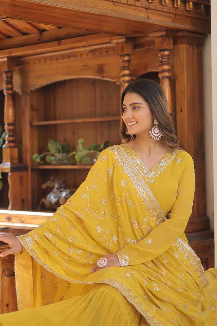 premium gown with dupatta(WD15)