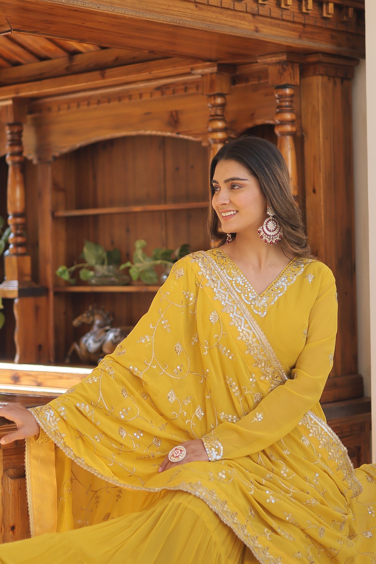 Premium gown with dupatta (WDN15)