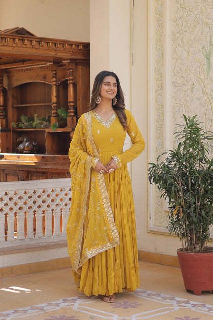 Premium gown with dupatta (WDN15)