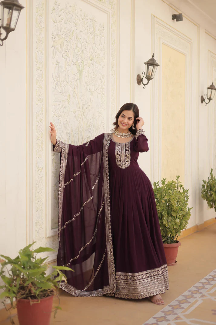 PREMIUM DESIGNER GOWN WITH DUPATTA(WD03) (01)