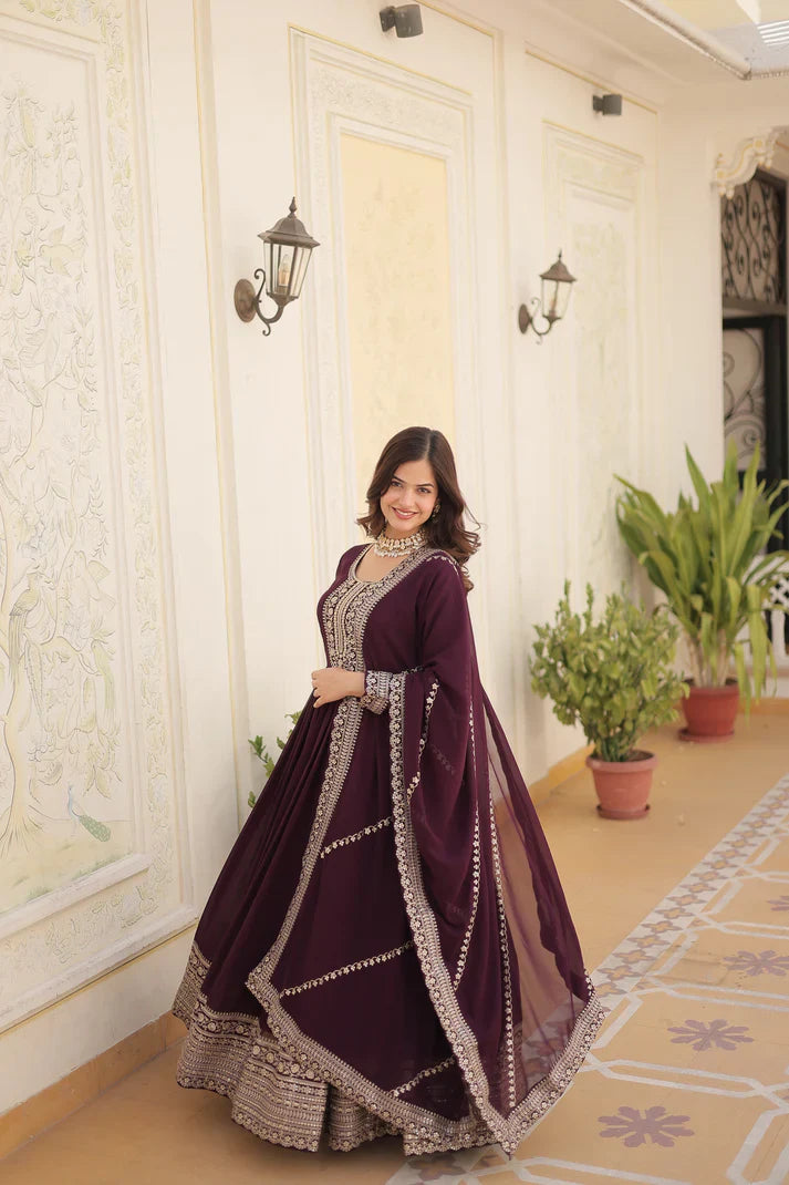 PREMIUM DESIGNER GOWN WITH DUPATTA(WD03) (01)