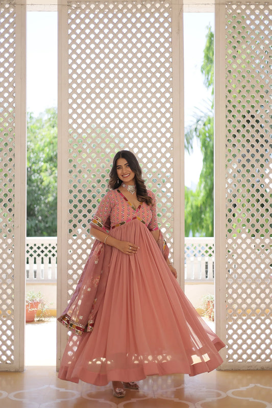 PREMIUM DESIGNER GOWN WITH DUPATTA(WARED342)