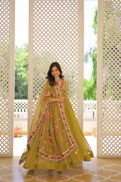 PREMIUM DESIGNER GOWN WITH DUPATTA(WARED343)
